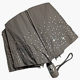 Парасолька напівавтомат Frei Regen FAS3027 жіноча на 9 спиць Зірочки з горошком (88860-2-E) Сірий, фото 2