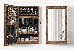 Дзеркало шафи підвісна для біжутерії Коричневий 37 x 67 x 10cm