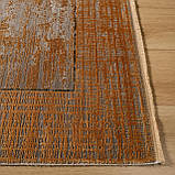 Сучасний шовковий килим в золотому кольорi, фото 2