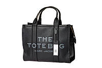 Кожаная сумка через плечо Marc Jacobs The Leather Medium Tote Bag Black черная