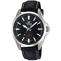 Мужские круглые наручные часы кварцевые с ремешком Casio Edifice EFV-100, наручные часы мужские с датой