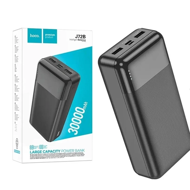 Портативна мобільна батарея Power Bank Hoco J72B 30000 mAh (Чорний)