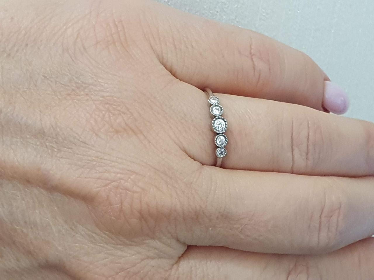 Срібне кільце Корона з фіанітами. 90101022 17