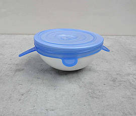 Набір силіконових кришок 6 шт. сині UKC SL-06 (361064), фото 3