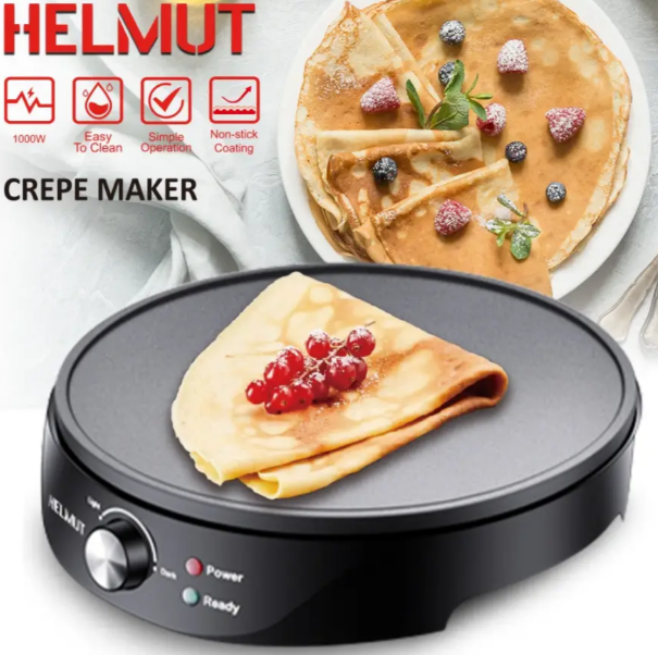 Настільна млинниця HM-528, Млинниця електрична, електросковородка Helmut 30 см, фото 1