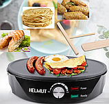 Настільна млинниця HM-528, Млинниця електрична, електросковородка Helmut 30 см, фото 6