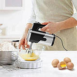 Міксер ручний RAF R.6630 2 насадки 5 швидкостей 300W, Занурювальний міксер, фото 9