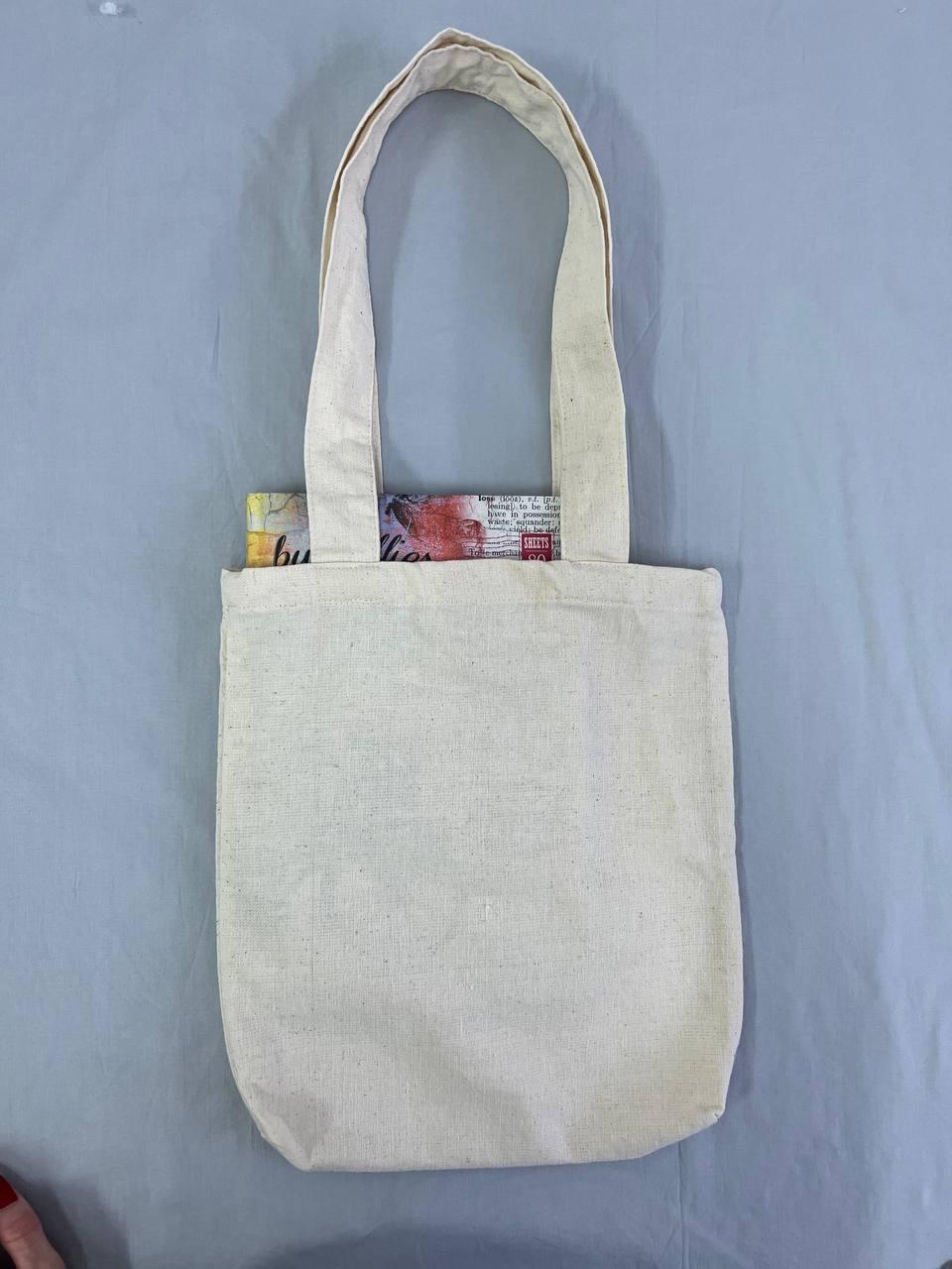 Шопер сумка торба тканевая стильная однотонная для покупок, учебы, поездок - фото 3 - id-p2008301976