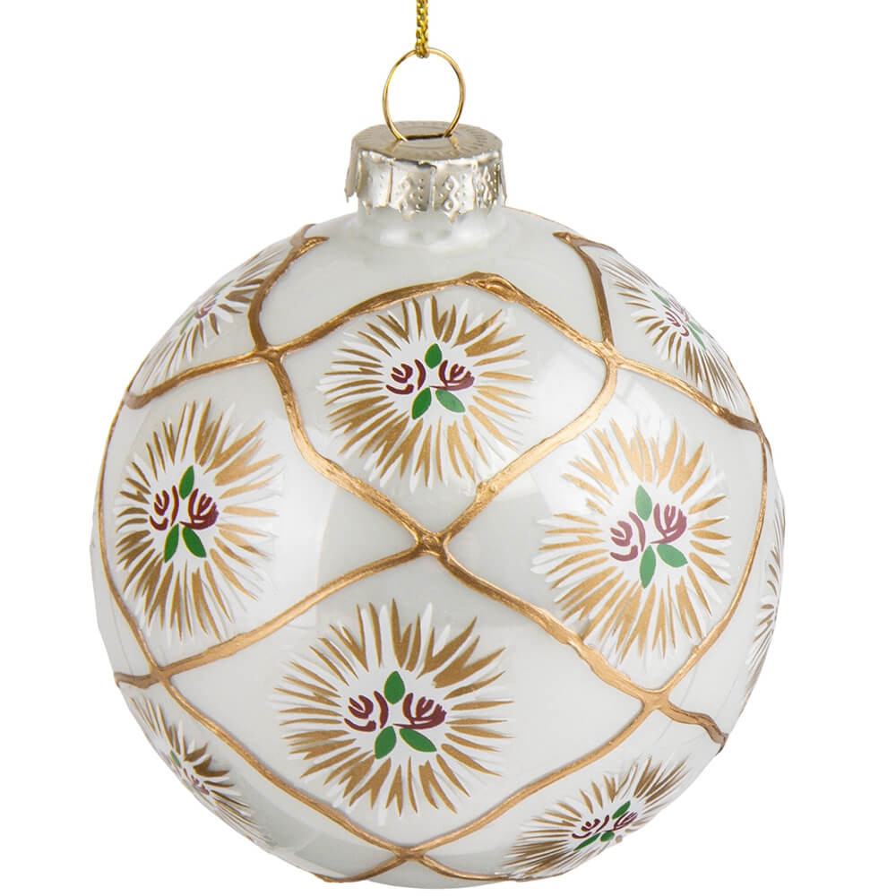 Ялинкова іграшка зі скла "Гламур" (8 см), набір 6 шт., фото 1