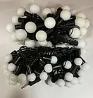 Гірлянда матова кулька 200 LED Синій, Чорний провід, фото 5
