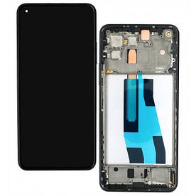 Дисплей для Xiaomi Mi 11 Lite | Mi 11 Lite 5G | 11 Lite 5G NE з сенсорним склом в рамці (Чорний) OLED