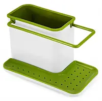 Кухонний пластиковий органайзер Kitchen Shelf Sink Tidy 3 в 1 Зелений