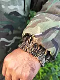 Бушлат тактичний прямий утеплений мультикам темний / Синтепон Фліс, фото 4