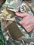 Бушлат тактичний прямий утеплений мультикам темний / Синтепон Фліс, фото 5