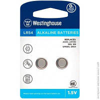 Батарейка WESTINGHOUSE ALKALINE LR54 (AG10)(2шт/уп) алкалайновые набор батареек