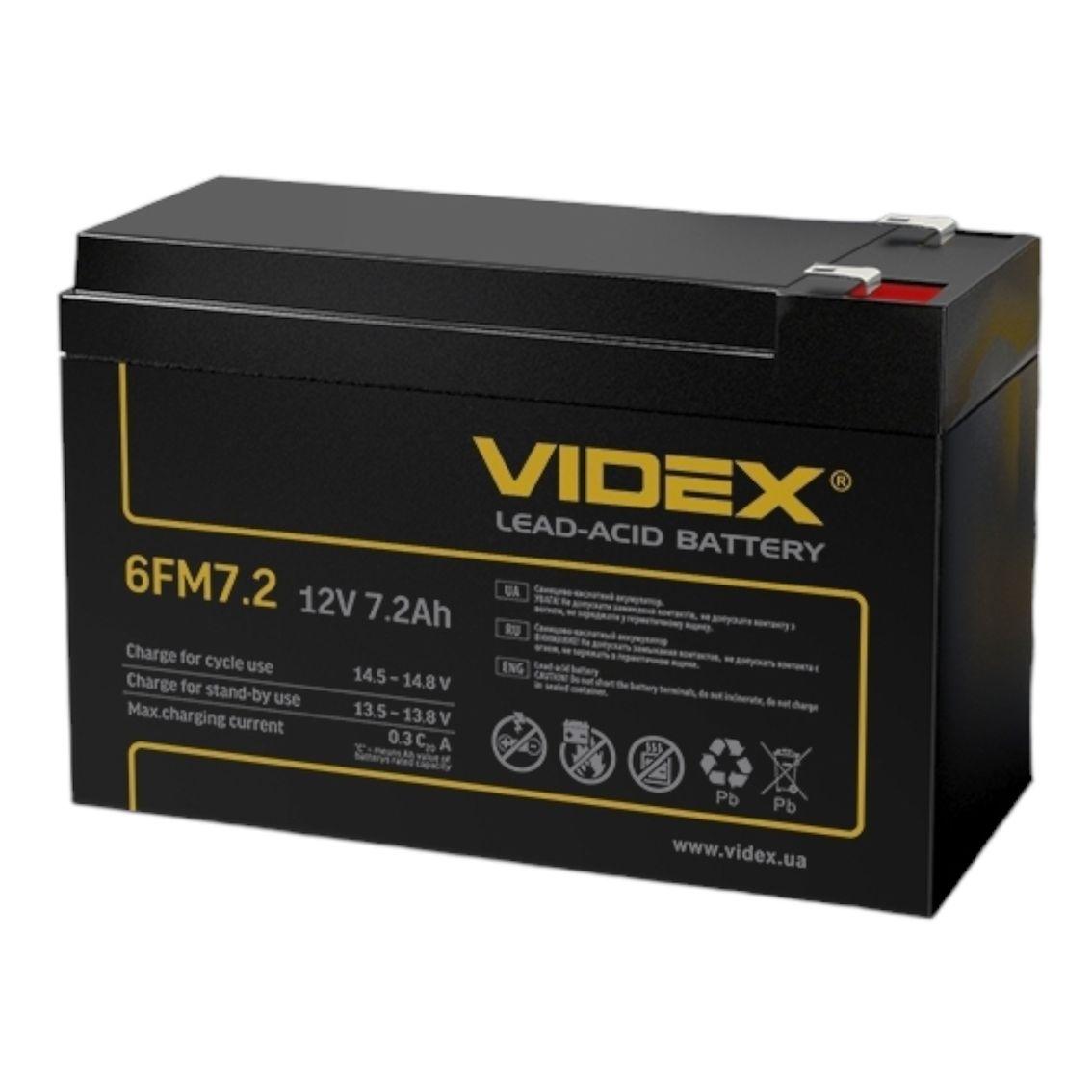 Акумуляторна батарея Videx 12V - 7.2 Ah 6FM7.2 свинцево-кислотний