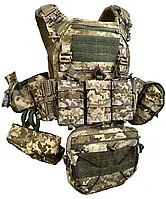 Плитоноска Warmor Gen.3 Max укомплектованная с боковой защитой 8 подсумков Плитоноска plate carrier