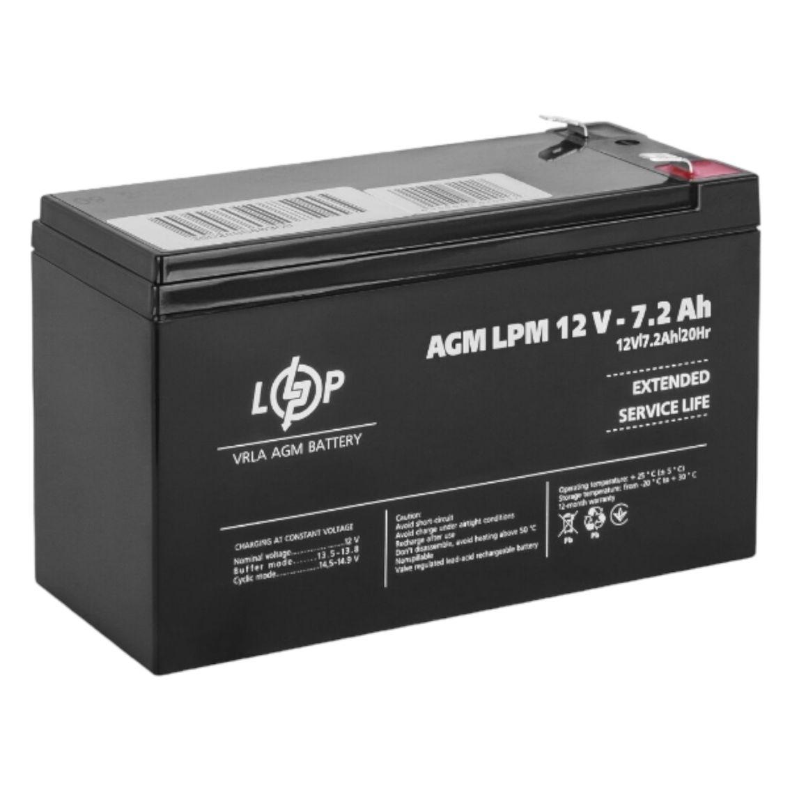 Акумуляторна батарея LogicPower LP 1272 12В - 7.2 Ah свинцево-кислотний