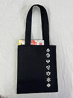 Шопер сумка с принтом аниме для подростка, сумка для покупок и учебы