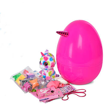 Дитячий набір для творчості у великому Яйці на 18 предметів з м'яким Єдинорогом Bamby MK 4750-1