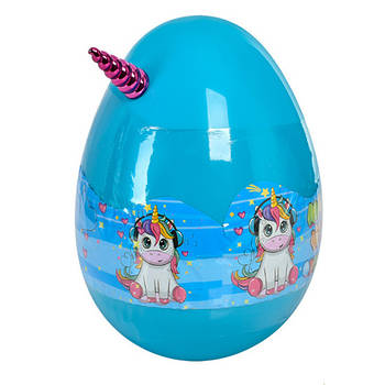 Дитячий набір для творчості у великому Яйці на 18 предметів із м'яким Єдинорогом Bamby MK 4750-1 Блакитний