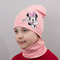 Детская шапка с хомутом КАНТА Minnie размер 48-52 розовый (OC-839) VA, код: 6484720