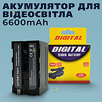 Аккумулятор для видеосвета f970/f960 6600 mAh съёмный для видеосвета, кольцевых ламп