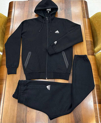 Мужской спортивный костюм Adidas зимний, спорт костюм Адидас теплый с ...