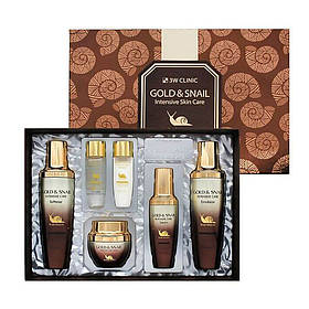 Набір косметики для обличчя 3W Clinic Gold And Snail Intensive Care Set 4 шт