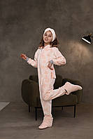 Тепла піжама з кишенею на попі та капюшоном SweetJama Frozy teenage Баттерфляй