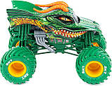Оригінал Monster Jam Dragon Монстр-трак Зелений Дракон 1:24 Металевий кузов, фото 4