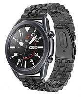 Браслет BeWatch для Samsung Galaxy Watch 3 45 mm classic Link Xtra стальной 22мм Black (10214 VA, код: 2378117