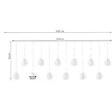 Світлодіодна гірлянда штора кулі 108LED USB Iso Trade - холодний білий KŚ19770 на дистанційному керуванні, фото 8