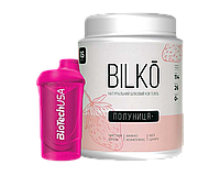 Протеиновый койтейль для похудения с повышенным содержание белка 87% вкус клубника Bilko + Шейкер