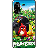 Силиконовый чехол бампер для Tecno Pova 5 с рисунком Angry birds Энгри бердс