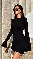 Женское стильное платье с длинными рукавами ангора рубчик Мод 207