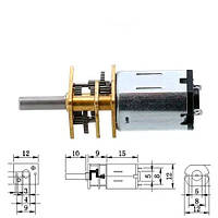 Мотор редуктор мікро моторчик 12GAN20 200 об/хв 12В