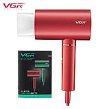 Фен для сушіння волосся професійний із трьома режимами нагрівання, потужний якісний для укладання VGR V-431, фото 8