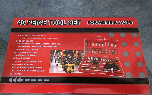 Набор ключей головок с трещеткой 46 предметов для автомобилей TOOL SET набор инструмента для машин в чемодане - фото 8 - id-p2003550010