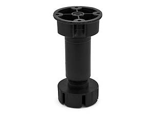 Ніжка нерозбірна Н-95-135 із регулюванням чорна