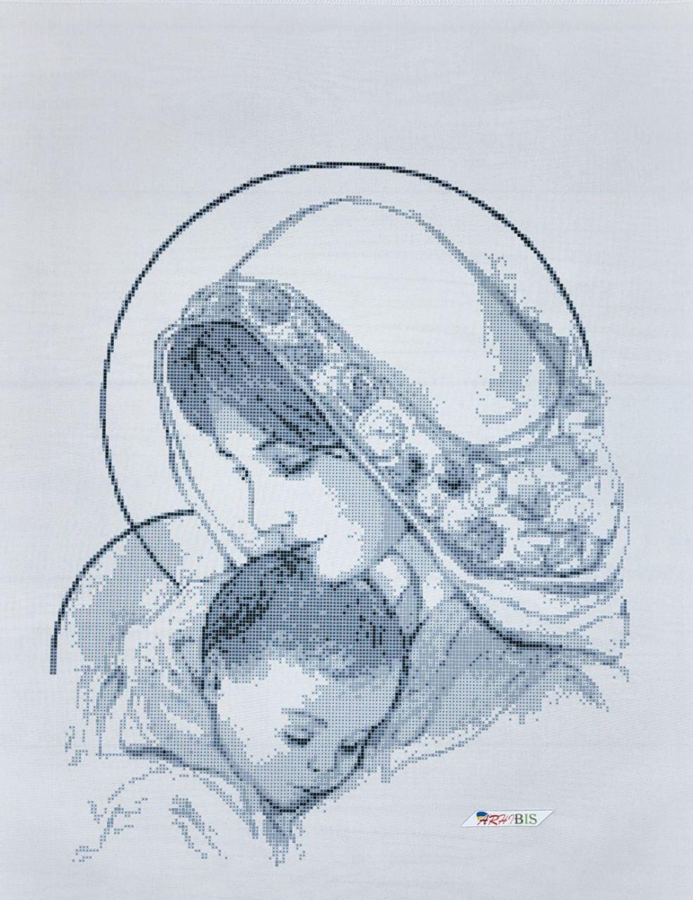 ТО003 Марія з дитям (сіра), набір для вишивки бісером ікони
