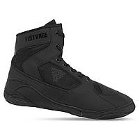 Обувь для борьбы борцовки на шнуровке FISTRAGE VL-4171-2 (размеры 35-45, черный)