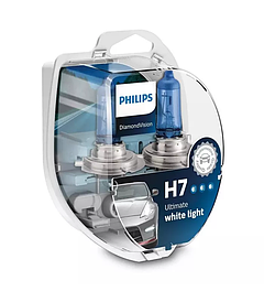 Галогенні лампи в фару авто Н7 12 V 55 W PHILIPS Diamond Vision 5000 K (2 шт.)