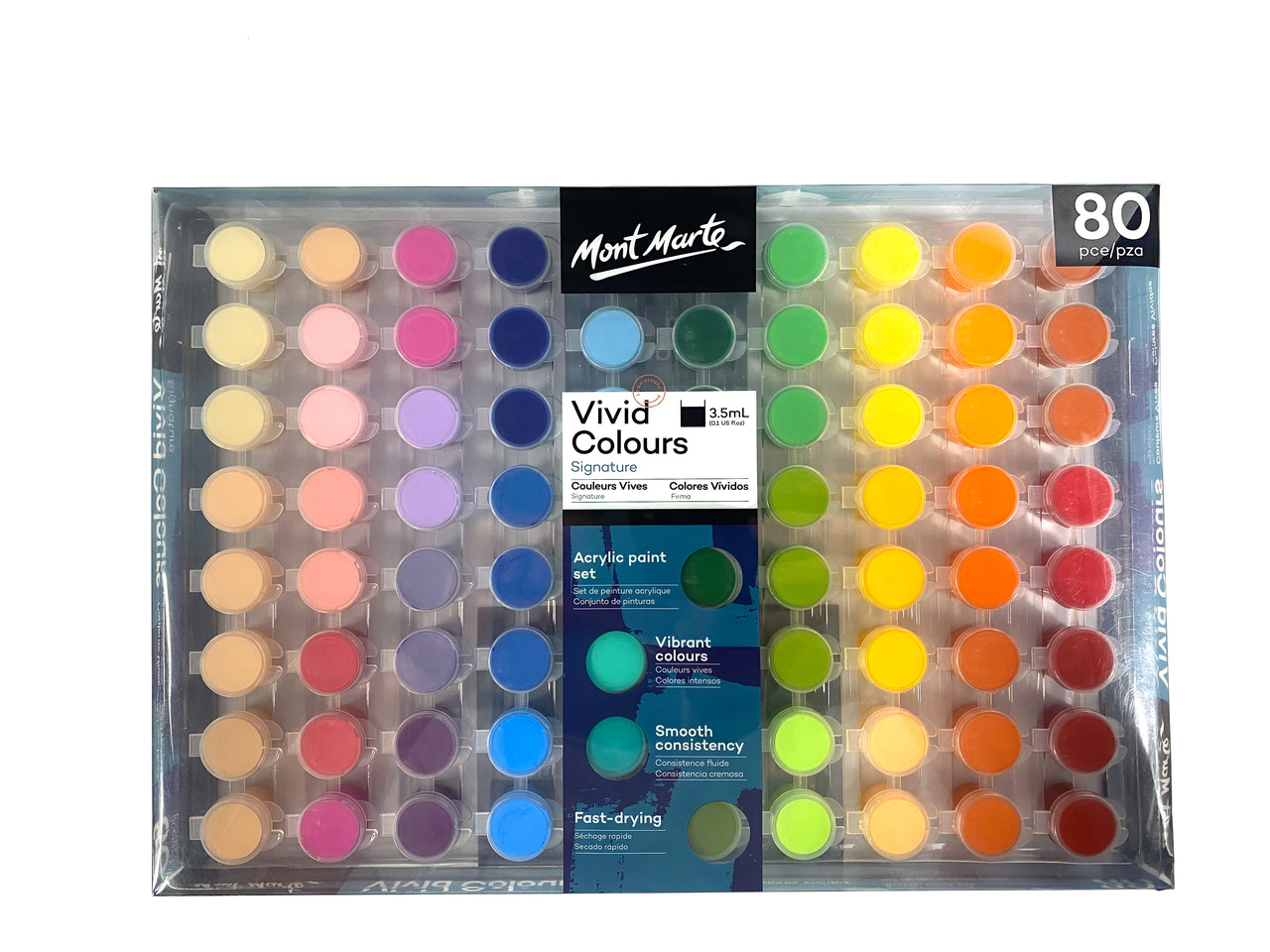 Набір акрилових фарб Mont Marte Vivid Colors — 80 штук