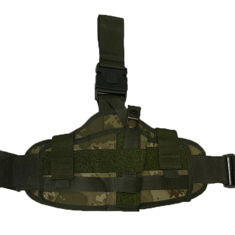 Кобура на ногу для пістолета для військових та армії зсу, сумка для пістолета тактична Хакі, фото 1