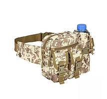 Тактична сумка на пояс, на плече на блискавці, з ємністю під пляшку