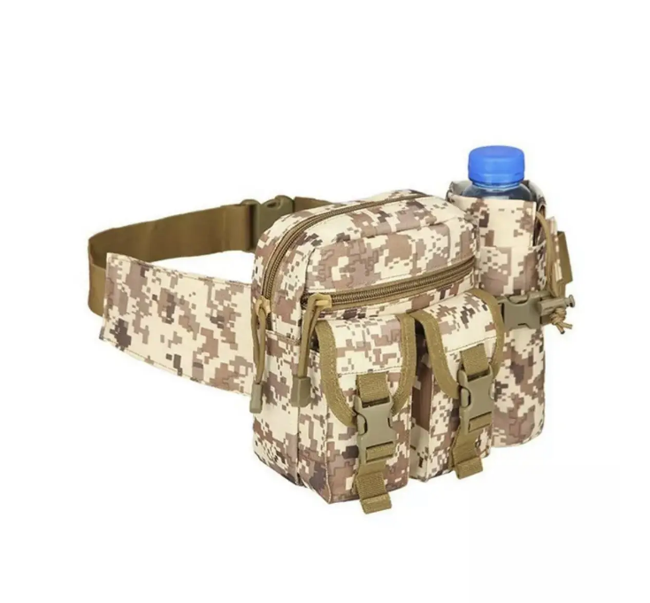 Тактична сумка на пояс, на плече на блискавці, з ємністю під пляшку, фото 1