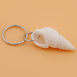 Підвіска Мушля з кільцем, 10шт., розмір 16-25мм, колір Білий/Платина