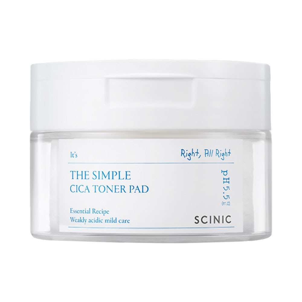 Тонер диски для обличчя з центелою Scinic The Simple Cica Toner Pad 60 шт, фото 1