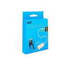 Розгалужувач перехідник аудіо спліттер на 2 входи 3.5mm male to 2 female KIN KY-39 білий, фото 3